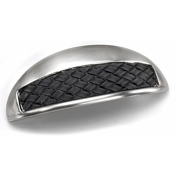 Strategic Brands 3 in. Cup Pull-Satin Nickel - Black 12593 - main